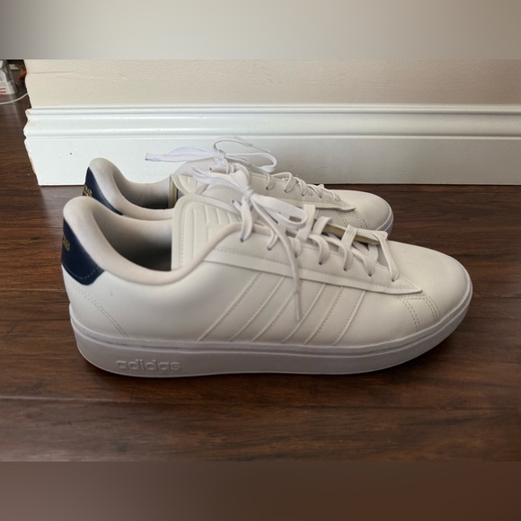 Adidas Men's Grand Court Alpha Trainers White and Navy Sneakers-Size 13 - Picture 3 of 16